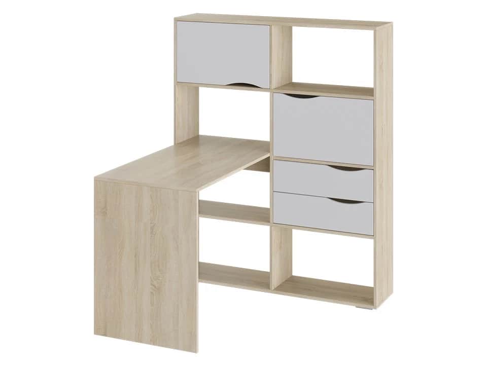 СТОЛ ПИСЬМЕННЫЙ (ТИП 7) (1148*1100*1432 ММ), дуб сонома/белый ясень, норма