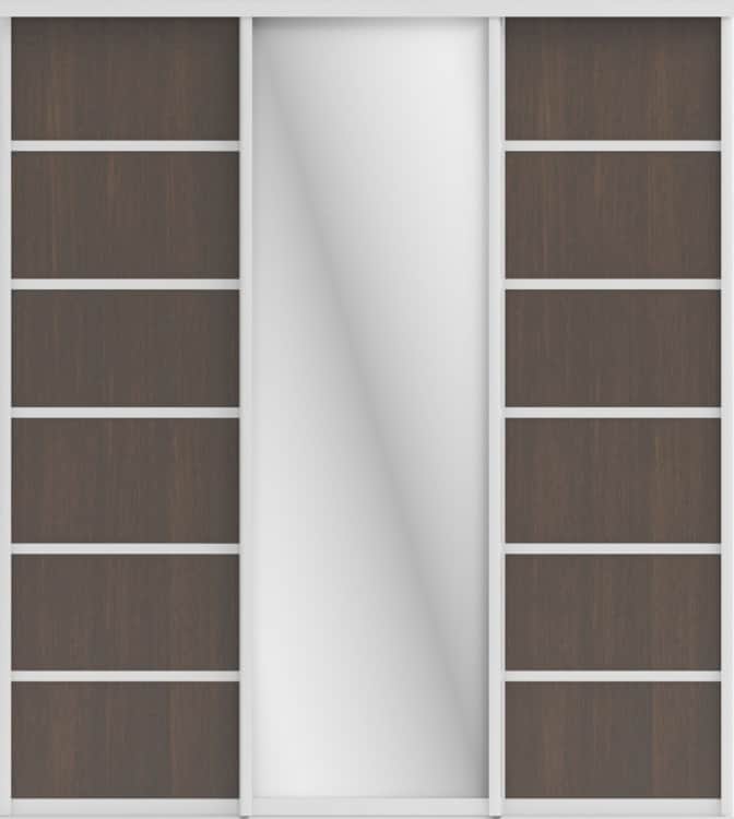 СТИВ (ЗЕРКАЛО/ЛДСП), венге темный/хром, Распродажа