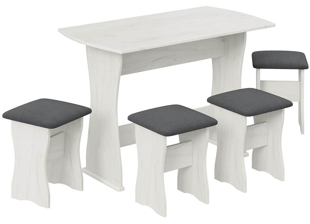 ТИП 1, дуб крафт белый/велюр серый, норма