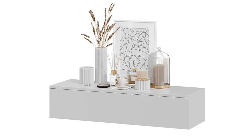 ТУМБА УНИВЕРСАЛЬНАЯ ПОДВЕСНАЯ ТИП 2 (910Х290Х200ММ), Белый Ясень, норма