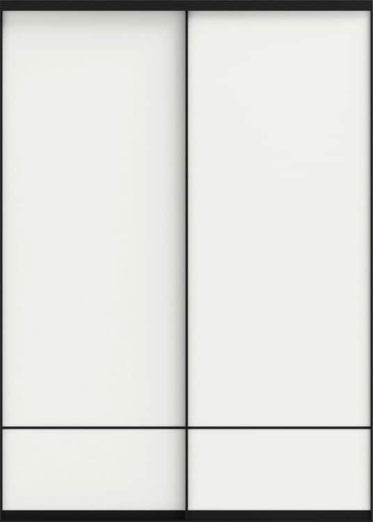 SLIM (ЛДСП), белый матовый/профиль черный Slim, Распродажа