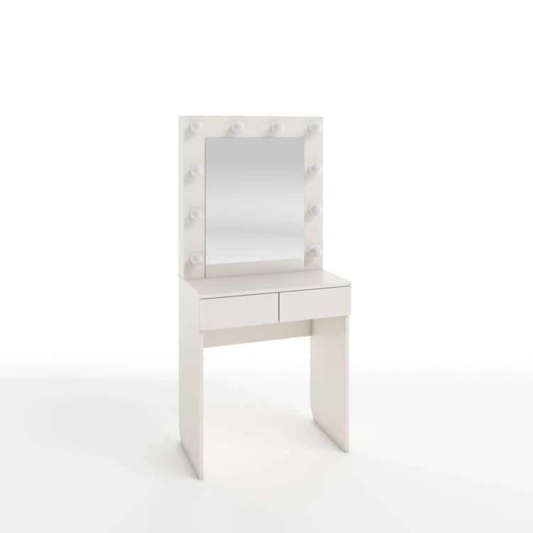 СТОЛ ТУАЛЕТНЫЙ С ЛАМПОЧКАМИ (ТИП 1) 700Х420Х1530ММ, тэффи (легкий шелк), норма