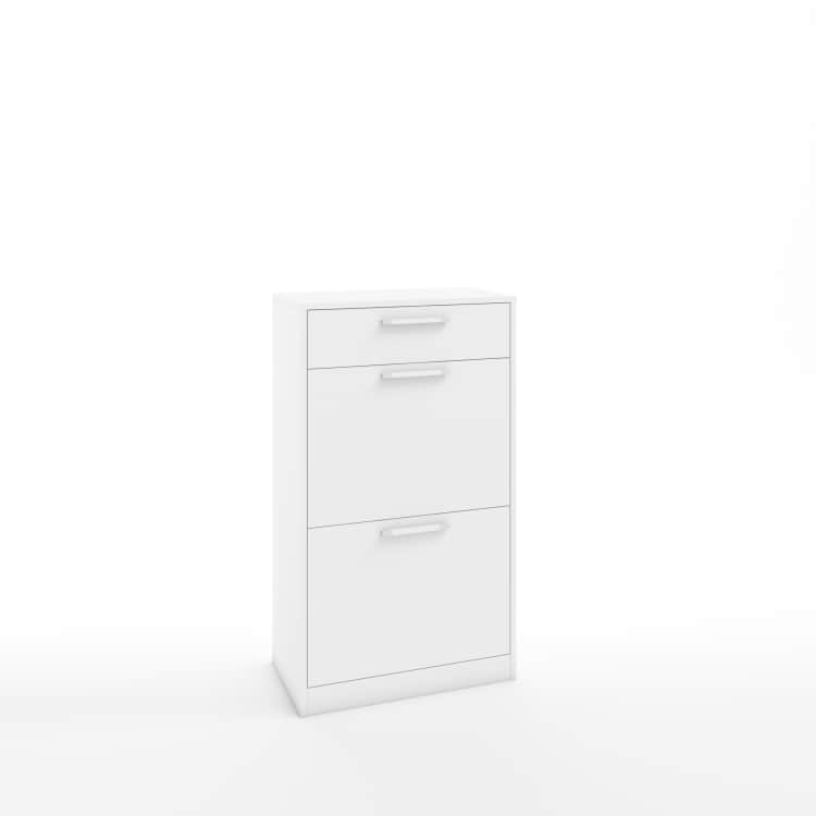 ТУМБА ПОД ОБУВЬ (АРТ. ТО-3) (600*330*1036ММ), белый шагрень, норма