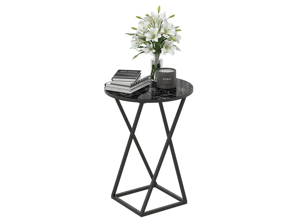 ДП 1-03-05, чёрный/стекло с рисунком мрамор черный, Распродажа