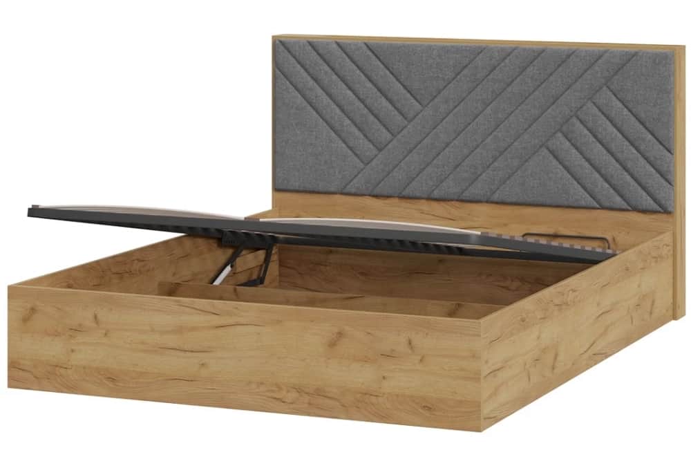 ХИЛТОН, дуб крафт золотой/велюр серый, норма