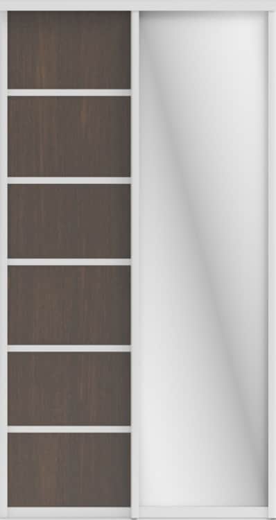 СТИВ (ЗЕРКАЛО/ЛДСП), венге темный/хром, Распродажа