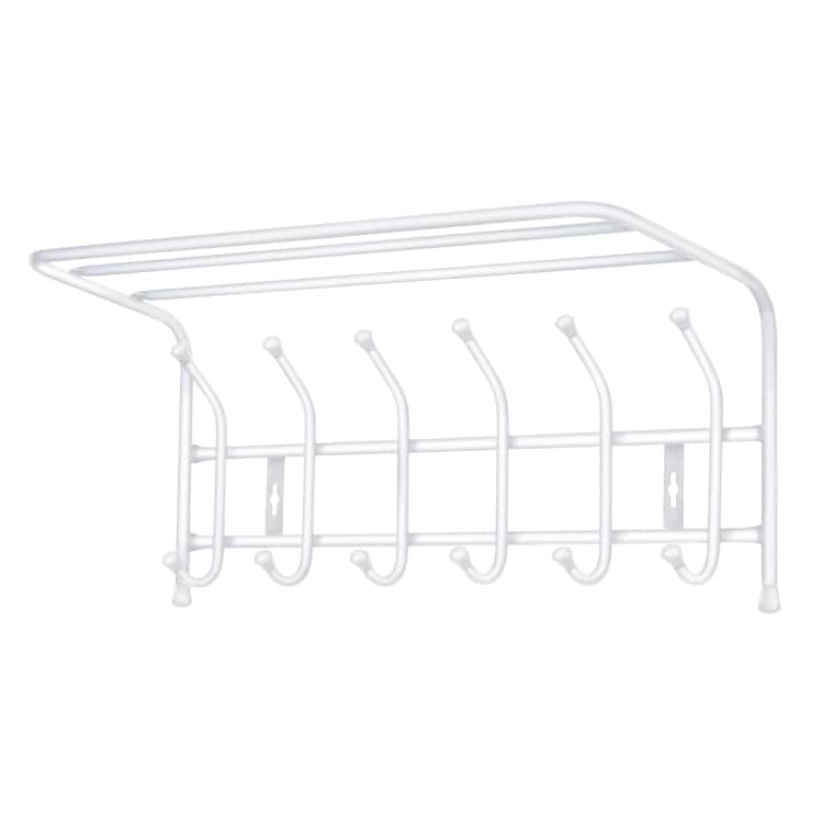 ВЕШАЛКА НАСТЕННАЯ С ПОЛКОЙ (АРТ. ВП6), матовый белый, норма