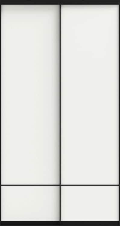 SLIM (ЛДСП), белый матовый/профиль черный Slim, Распродажа