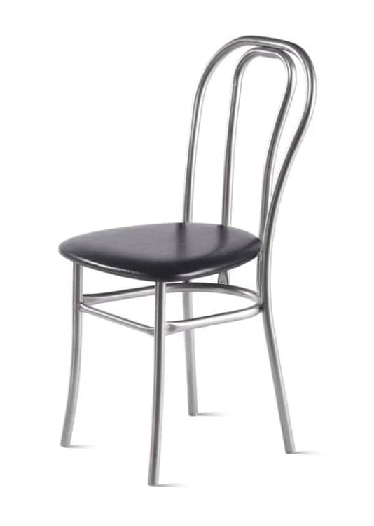 ВЕНСКИЙ, сиденье: ВИК MARVEL black (черный)/каркас алюминий  (светло-серый), норма