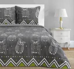 Комплект постельного белья Комплект пост. белья 1,5-сп Этель Ушастые совы (вид 1) 143*215 см,150*214 см, 70*70 - 2 шт, бязь 3988356 - изображение 1