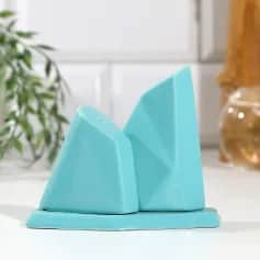 Наборы для специй Набор солонка и перечница Геометрия, голубой, 13,5х10,5 см 5572686 - изображение 1