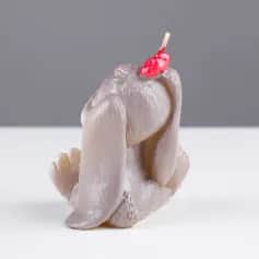 Свеча Свеча фигурная «Кролик с конфетой» 7,5х6 см, 43 г 9083769 - изображение 4