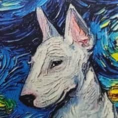 Подушки, наволочки декоративные ПОДУШКА ДЕКОРАТИВНАЯ СОБАКИ ВАН ГОГ, БУЛЬТЕРЬЕР ТКАНЬ: ВЕЛЮРПОПЛИН, РАЗМЕР 40*40, МОЛНИЯ, ВНУТРЕННИЙ ЧЕХОЛ СОСТАВ: 1 СТОРОНА ПОЛИЭСТЕР 80%, ХЛОПОК 20%, 2 СТОРОНА ХЛОПОК 100%, АРТ.0251 - изображение 2