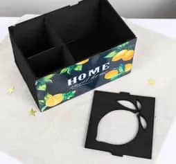 Салфетницы Органайзер с отделом для салфеток Лимоны 21,2х11,6х14,2 см, разборный 4237509 - изображение 2