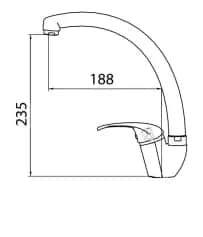 Смеситель EMAR EC-3013, СМЕСИТЕЛЬ (ХРОМ) - изображение 4