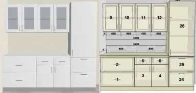 Кухонный гарнитур ОЛИВА (СНЕГ ГЛЯНЕЦ) - изображение 1