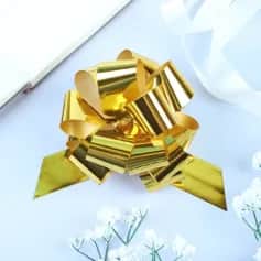 Подарочная упаковка Бант-шар №3 металлик золото 817834 - изображение 1