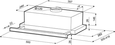 Вытяжка KRONA KAMILLA SLIM 500 WHITE - изображение 2