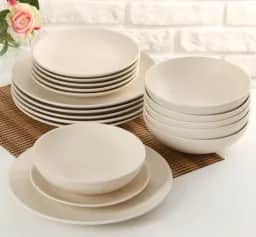 Столовые наборы Набор столовый Пастель на 6 персон 18 пр., крем-брюле 2681905 - изображение 1