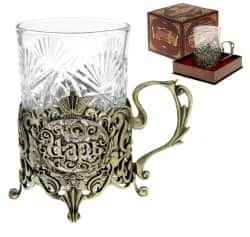 Стаканы Подстаканник со стаканом Царь, 11,3 х 11,5 х 7,3 см 839707 - изображение 1