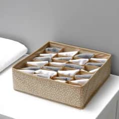 Органайзеры Органайзер для белья 24 ячейки Points, 30х30х10 см, цвет бежевый 9807403 - изображение 1