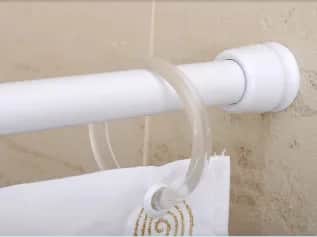 Карниз для шторы в ванную Карниз для занавесок 105-190 см, диаметр 1922 мм white - изображение 1