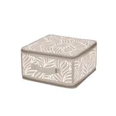 Коробки, ящики, кофры для хранения Короб для хранения Листья, складной на молнии Д300 Ш280 В150, бежевый - изображение 1