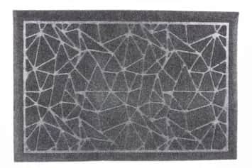 Коврик для прихожей Коврик влаговпит. Прест, 60*90 см Геометрия серый - изображение 1
