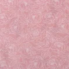 Подарочная упаковка Бумага упаковочная глянцевая двухстороняя Пионы 50х70 см - изображение 3