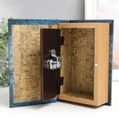 Сувениры Сейф-книга Хемингуэй. Старик и море 17х11х5 см, дерево, кожзам 7570506 - изображение 2