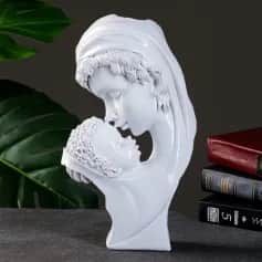 Статуэтки, фигурки Фигура Мать с ребенком 25х18х4 см, белая 7749660 - изображение 1