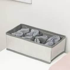 Органайзеры Органайзер для белья 8 ячеек 29х14х10 см Нить, цвет серый 7101276 - изображение 1