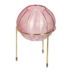 Ваза Ваза стеклянная круглая Irida на глянцевой подставке 15*22 см, розовая 6 - изображение 1