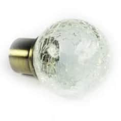 Карнизы для штор Наконечник Стеклянный шар, D16мм, цв. Латунь - изображение 1