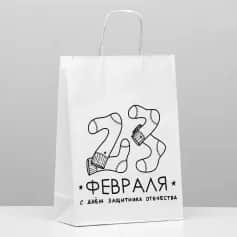 Подарочные пакеты Пакет подарочный «Защитник» 24х10х30 см - изображение 1