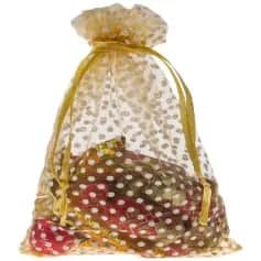 Подарочные пакеты Комплект мешочков из 10 шт. 10*12 см (мал=10комп.кор=500комп.) (арт.242-401) - изображение 1