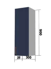 Шкаф кухонный КВАДРО (ЧЕРНИКА) - изображение 1