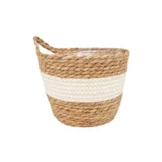Корзины Корзина плетеная Танзания с ручкой, Д190 Ш190 В160, натуральный, белый - изображение 1