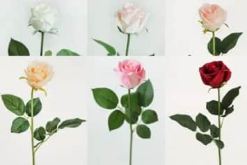 Цветы искусственные ЦВЕТОК ИСК. РОЗА ПОЛУЗАКРЫТАЯ (КРАСНЫЙ) 55СМ - изображение 2