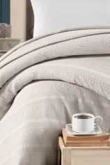 Пледы Плед Arya из Хлопка 160x235 Joyce Бежевый - изображение 2