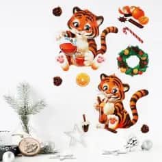 Наклейка интерьерная «Тигруля» 21х29,7 см, со светящимся слоем 6769819 - изображение 2