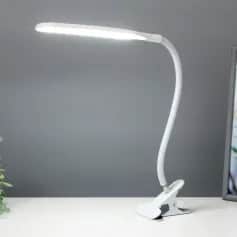 Светильник Лампа настольная на прищепке Офисный белый 24LED USB 11х7,5х60,5 см 3726740 - изображение 1