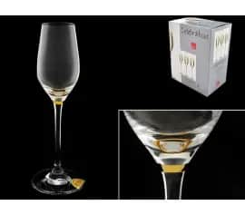 Бокалы и фужеры Набор рюмок ликера Celebration Золотая капля на дне (6 шт.*95 мл) - изображение 1