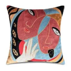 Подушки, наволочки декоративные ПОДУШКА ДЕКОРАТИВНАЯ ДЛЯ ЛЮБОВЬ ПИКАССО, ТКАНЬ: ВЕЛЮРПОПЛИН, РАЗМЕР 40*40, МОЛНИЯ, ВНУТРЕННИЙ ЧЕХОЛ СОСТАВ: 1 СТОРОНА ПОЛИЭСТЕР 80%, ХЛОПОК 20%, 2 СТОРОНА ХЛОПОК 100%, АРТ.6093 - изображение 1