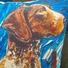 Подушки, наволочки декоративные ПОДУШКА ДЕКОРАТИВНАЯ СОБАКИ ВАН ГОГ, СЕТТЕР ПОЙНТЕР ТКАНЬ: ВЕЛЮРПОПЛИН, РАЗМЕР 40*40, МОЛНИЯ, ВНУТРЕННИЙ ЧЕХОЛ СОСТАВ: 1 СТОРОНА ПОЛИЭСТЕР 80%, ХЛОПОК 20%, 2 СТОРОНА ХЛОПОК 100%, АРТ.0252 - изображение 3