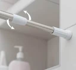 Аксессуары для ванной комнаты Карниз для ванной комнаты 110-200 см нержавеющая сталь 1492509 - изображение 1