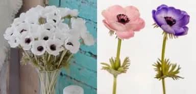 Цветы искусственные Цветок иск. Анемон (белый) 43см - изображение 2