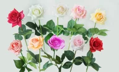 Цветы искусственные ЦВЕТОК ИСК. РОЗА МАЛАЯ (БЕЛЫЙ) 45СМ - изображение 2