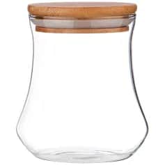 Банки для сыпучих продуктов Емкость для сыпучих продуктов 550 мл, 10*11,5 см с бамбук.крышкой - изображение 1