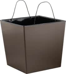 Кашпо, горшки цветочные Горшок для цветов London. CUBE 11,6 л 250х250 мм, c дренажной вставкой, французский платан (арт. IG780110105) - изображение 2